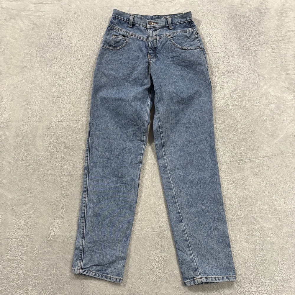 Vintage Sasson Jeans Women's 29 x 32 High Waist Rise Light Blue Denim 70s 80s